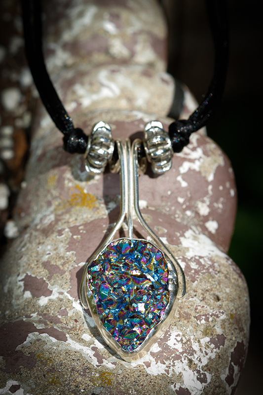 Titanium Coated Druzy Necklace