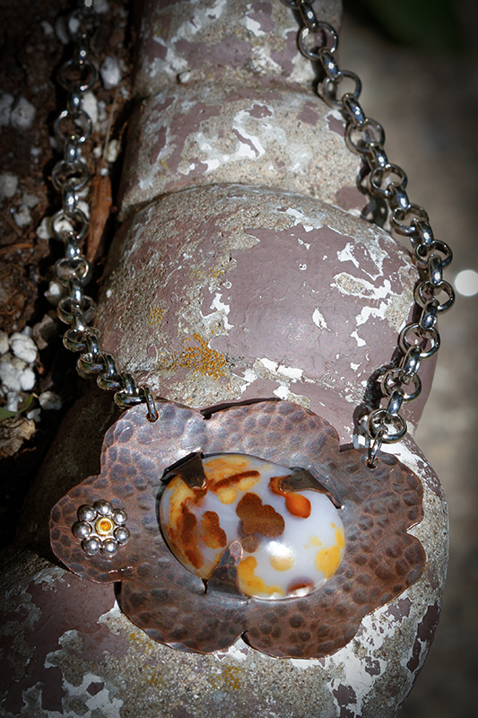 Polka Dot Agate Necklace