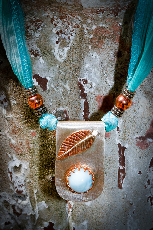 Round Larimar Necklace