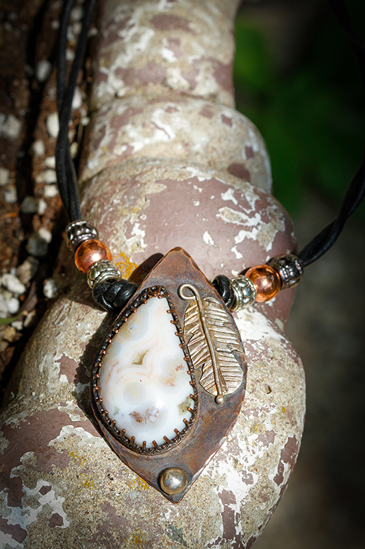 White Ocean Jasper  Necklace