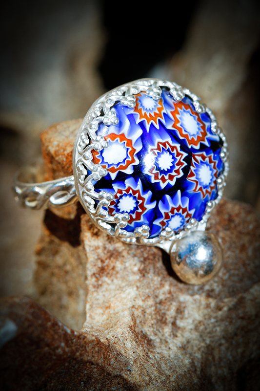 Millefiori Glass Ring